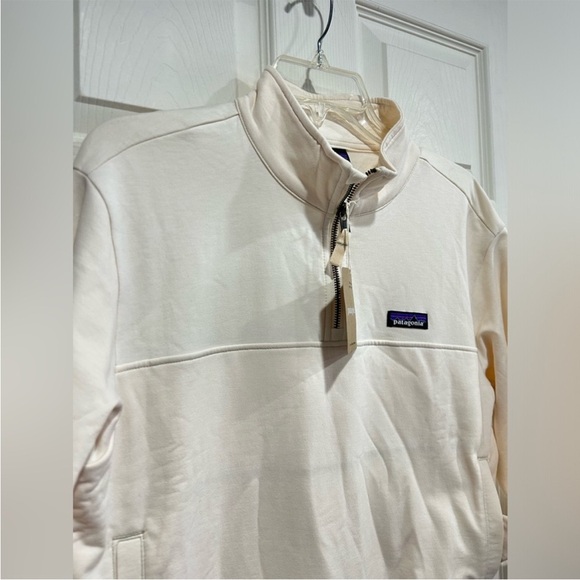 Patagonia Women's Small Ahnya 1/4 Zip Pullover Natural White Cream Jacket NWT - Picture 2 of 9
